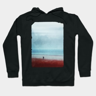 Beach Walk Photo Painting Hoodie